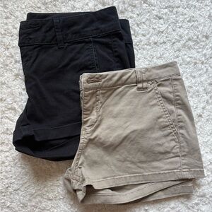 Express Black and Tan Cargo Shorts